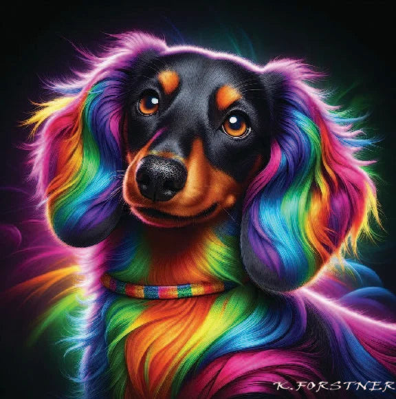 Dachshund Hardboard Wall Art Tile