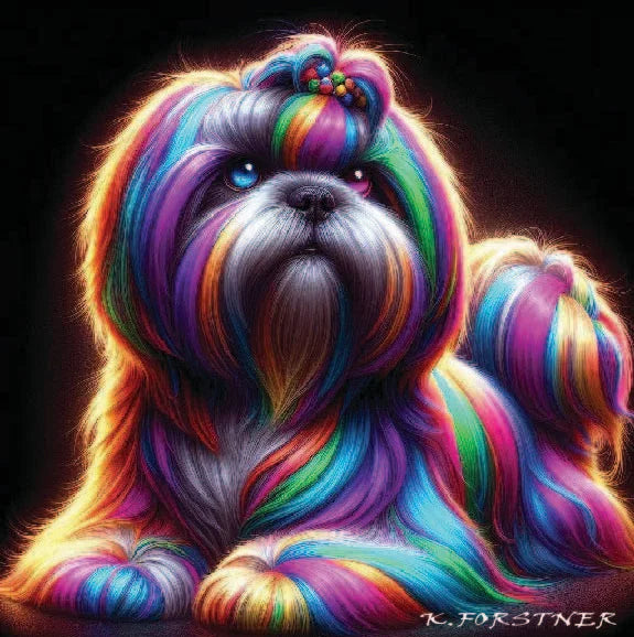 Shih tzu  Hardboard Wall Art Tile