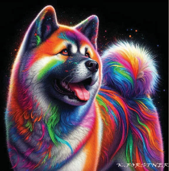 Akita Hardboard Wall Art Tile