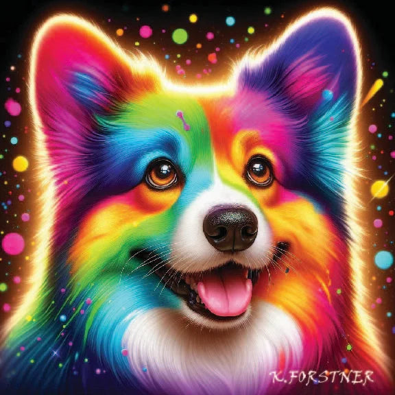 Corgi Hardboard Wall Art Tile