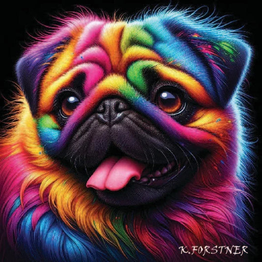 Pug Hardboard Wall Art Tile