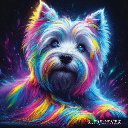 Westie Hardboard Wall Art Tile
